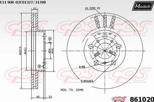 Maxtech 861020.0000 - Əyləc Diski furqanavto.az