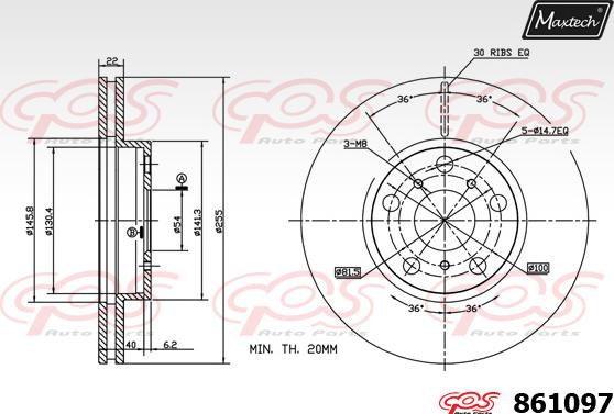 Maxtech 861021 - Əyləc Diski furqanavto.az