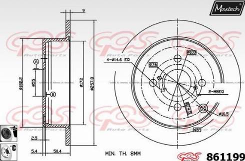 Maxtech 861199.6060 - Əyləc Diski furqanavto.az