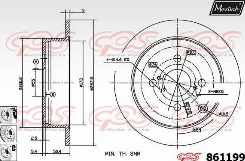 Maxtech 861199.6880 - Əyləc Diski furqanavto.az