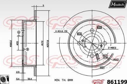 Maxtech 861199.0060 - Əyləc Diski furqanavto.az