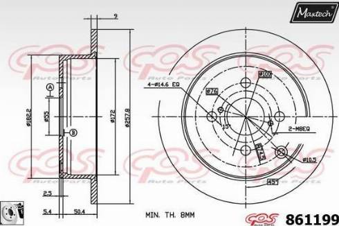 Maxtech 861199.0080 - Əyləc Diski furqanavto.az