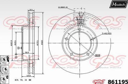 Maxtech 861195.6980 - Əyləc Diski furqanavto.az