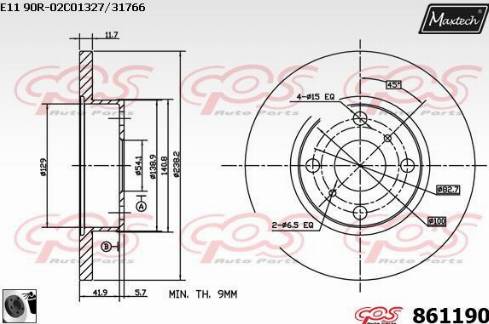 Maxtech 861190.0060 - Əyləc Diski furqanavto.az