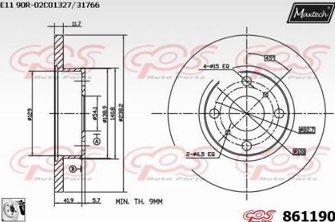 Maxtech 861190.0080 - Əyləc Diski furqanavto.az