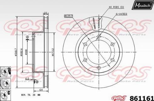 Maxtech 861161.6980 - Əyləc Diski furqanavto.az