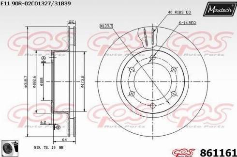 Maxtech 861161.0060 - Əyləc Diski furqanavto.az