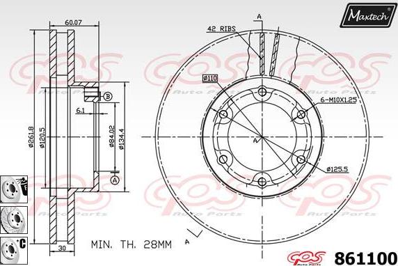 Maxtech 861162 - Əyləc Diski furqanavto.az