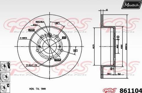 Maxtech 861104.6980 - Əyləc Diski furqanavto.az