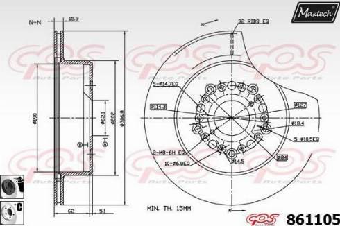 Maxtech 861105.6060 - Əyləc Diski furqanavto.az