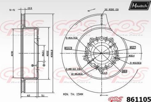 Maxtech 861105.0000 - Əyləc Diski furqanavto.az