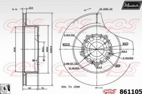 Maxtech 861105.0080 - Əyləc Diski furqanavto.az