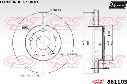 Maxtech 861103.0000 - Əyləc Diski furqanavto.az