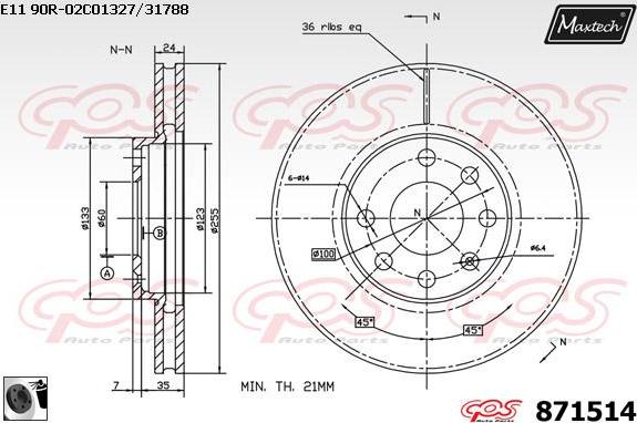 Maxtech 861103 - Əyləc Diski furqanavto.az