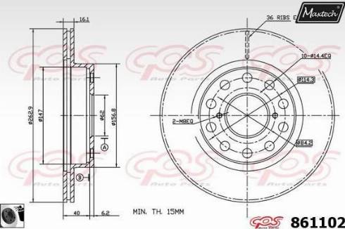 Maxtech 861102.0060 - Əyləc Diski furqanavto.az