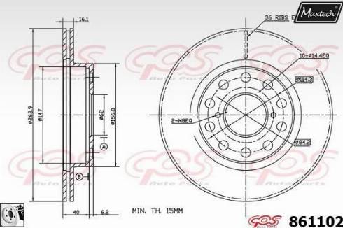 Maxtech 861102.0080 - Əyləc Diski furqanavto.az