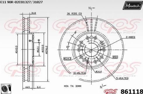 Maxtech 861118.0060 - Əyləc Diski furqanavto.az