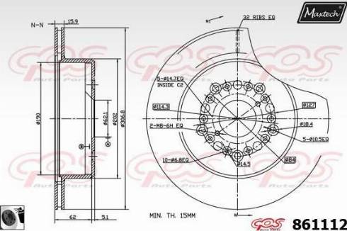 Maxtech 861112.0060 - Əyləc Diski furqanavto.az