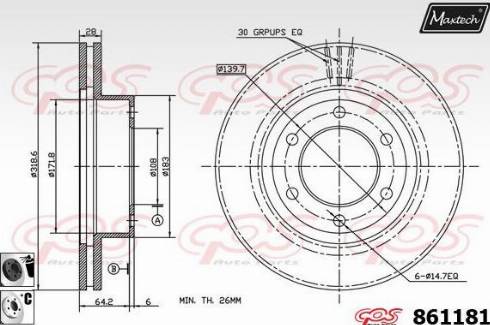 Maxtech 861181.6060 - Əyləc Diski furqanavto.az