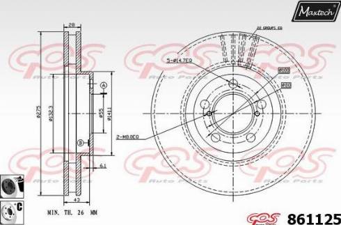 Maxtech 861125.6060 - Əyləc Diski furqanavto.az