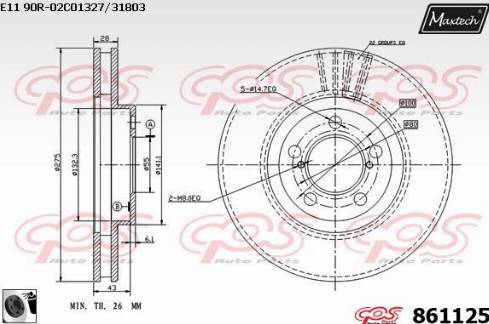 Maxtech 861125.0060 - Əyləc Diski furqanavto.az