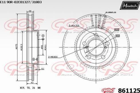 Maxtech 861125.0000 - Əyləc Diski furqanavto.az