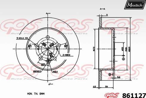 Maxtech 861127.0000 - Əyləc Diski furqanavto.az