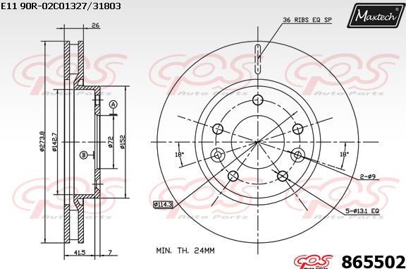 Maxtech 861346 - Əyləc Diski furqanavto.az