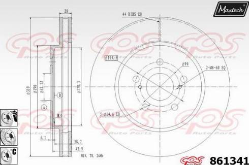 Maxtech 861341.6880 - Əyləc Diski furqanavto.az