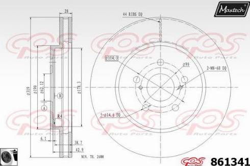 Maxtech 861341.0060 - Əyləc Diski furqanavto.az