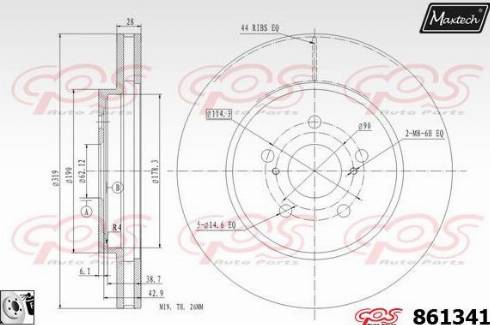 Maxtech 861341.0080 - Əyləc Diski furqanavto.az