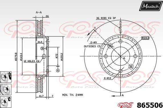 Maxtech 871114 - Əyləc Diski furqanavto.az