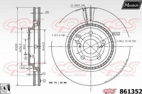 Maxtech 861352.0080 - Əyləc Diski furqanavto.az