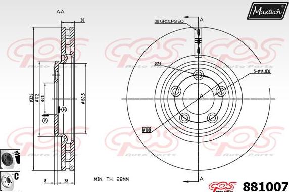 Maxtech 861306 - Əyləc Diski furqanavto.az