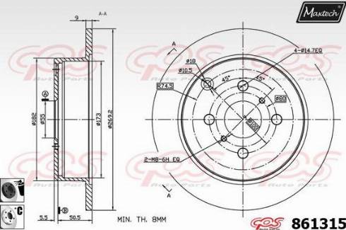 Maxtech 861315.6060 - Əyləc Diski furqanavto.az