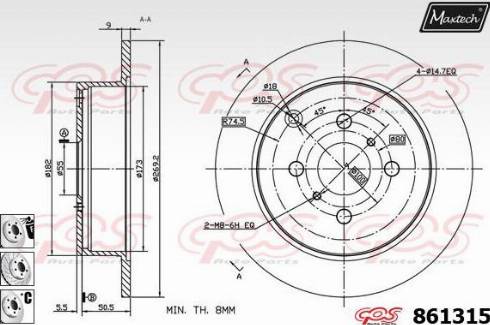 Maxtech 861315.6880 - Əyləc Diski furqanavto.az