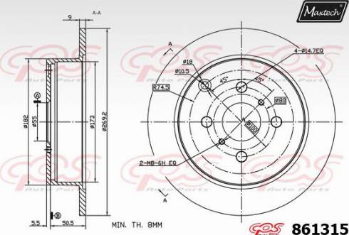 Maxtech 861315.0000 - Əyləc Diski furqanavto.az