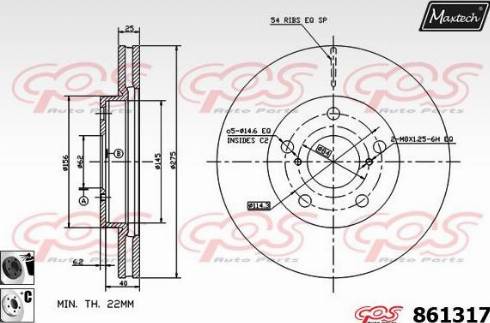 Maxtech 861317.6060 - Əyləc Diski furqanavto.az