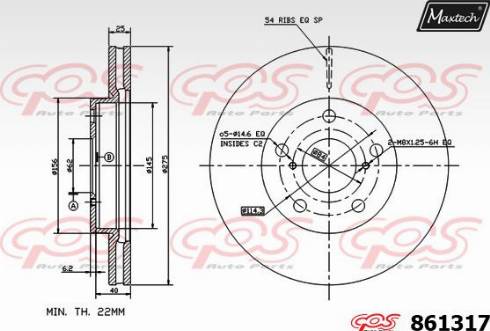 Maxtech 861317.0000 - Əyləc Diski furqanavto.az