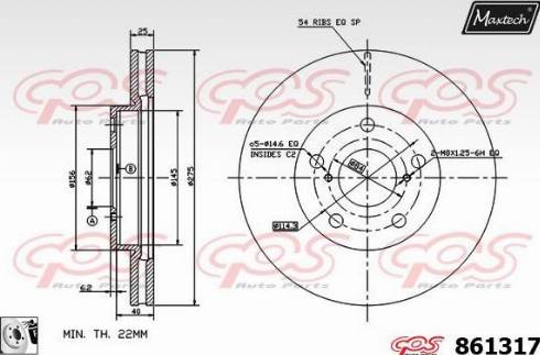 Maxtech 861317.0080 - Əyləc Diski furqanavto.az