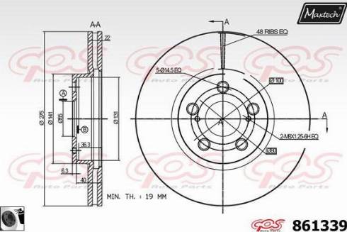 Maxtech 861339.0060 - Əyləc Diski furqanavto.az