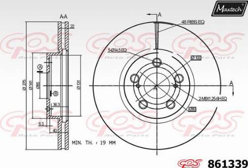 Maxtech 861339.0000 - Əyləc Diski furqanavto.az