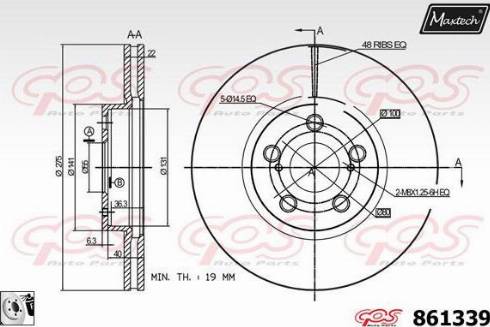 Maxtech 861339.0080 - Əyləc Diski furqanavto.az