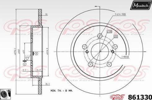 Maxtech 861330.0060 - Əyləc Diski furqanavto.az