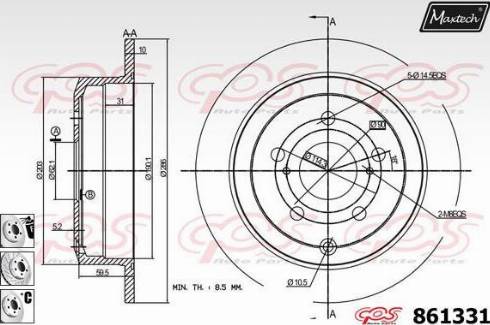 Maxtech 861331.6880 - Əyləc Diski furqanavto.az