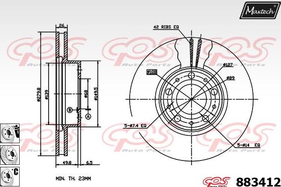 Maxtech 861333 - Əyləc Diski furqanavto.az