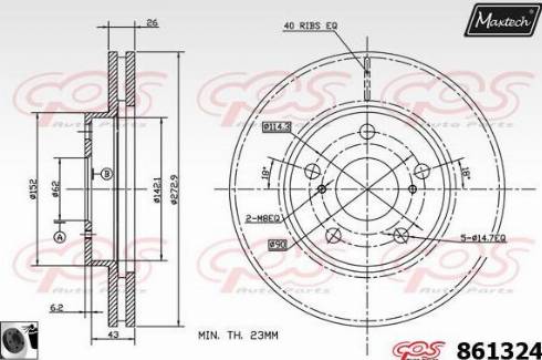 Maxtech 861324.0060 - Əyləc Diski furqanavto.az