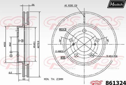 Maxtech 861324.0000 - Əyləc Diski furqanavto.az