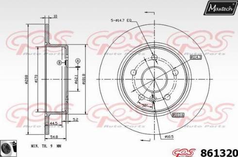 Maxtech 861320.0060 - Əyləc Diski furqanavto.az