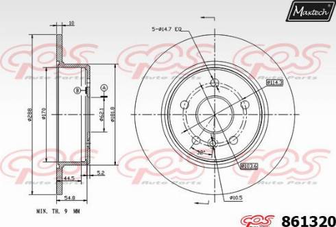 Maxtech 861320.0000 - Əyləc Diski furqanavto.az